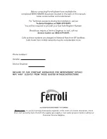 Preview for 40 page of Ferroli MODENA 18S HE Instructions For Use, Installation And Maintenance