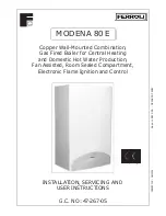 Preview for 1 page of Ferroli MODENA 80 E Installation, Servicing And User Instructions Manual