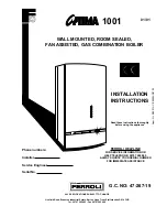 Предварительный просмотр 1 страницы Ferroli Optima 1001 Installation Instructions Manual