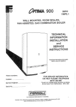 Ferroli Optima 900 Technical Information Installation And Service Instructions предпросмотр
