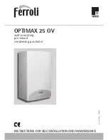 Ferroli OPTIMAX 25 OV Instructions For Use, Installation And Maintenance preview