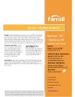 Preview for 10 page of Ferroli Optimax 25C- Modena HE Replacement Manual