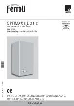 Preview for 1 page of Ferroli OPTIMAX HE 31 C Instructions For Installation, Use And Maintenance Manual