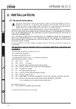 Preview for 12 page of Ferroli OPTIMAX HE 31 C Instructions For Installation, Use And Maintenance Manual