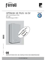 Предварительный просмотр 1 страницы Ferroli OPTIMAX HE PLUS 18 OV Instructions For Use, Installation And Maintenance