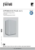 Ferroli OPTIMAX HE PLUS 35 S Instructions For Use, Installation And Maintenance предпросмотр