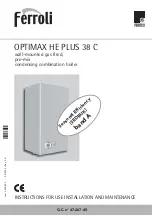 Предварительный просмотр 1 страницы Ferroli Optimax HE Plus 38 C Instructions For Use, Installation And Maintenance