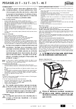 Preview for 5 page of Ferroli PEGASUS 23 T Instructions For Use, Installation And Maintenance