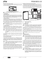 Предварительный просмотр 4 страницы Ferroli PEGASUS D LN Instructions For Use, Installation And Maintenance