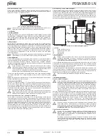 Предварительный просмотр 22 страницы Ferroli PEGASUS D LN Instructions For Use, Installation And Maintenance