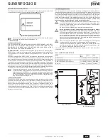 Preview for 8 page of Ferroli QUADRIFOGLIO B Instructions For Use, Installation And Maintenance