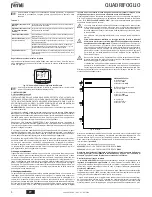 Предварительный просмотр 4 страницы Ferroli quadrifoglio Instructions For Use, Installation And Maintenance