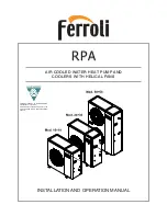 Предварительный просмотр 1 страницы Ferroli RPA 16 Installation And Operation Manual