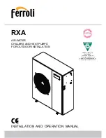 Ferroli RXA 11.1 Installation And Operation Manual предпросмотр