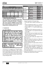 Preview for 86 page of Ferroli SKY ECO F Instructions For Use, Installation And Maintenance