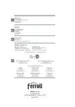 Preview for 168 page of Ferroli SUN 750 Operating, Installation And Maintenance Instructions