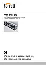 Ferroli TC PLUS Installation And Use Manual предпросмотр