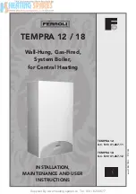 Ferroli TEMPRA 12 Installation, Maintenance And User Instructions preview