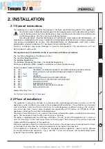 Preview for 7 page of Ferroli TEMPRA 12 Installation, Maintenance And User Instructions