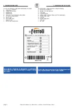 Предварительный просмотр 5 страницы Ferroli UT REC R+ Installation, Use And Maintenance Manual