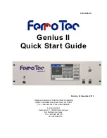 Preview for 1 page of ferrotec Genius II Quick Start Manual