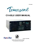 Предварительный просмотр 1 страницы ferrotec Temescal CV-6SLX User Manual