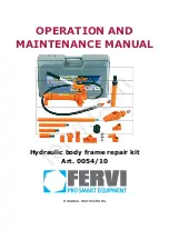 Preview for 1 page of Fervi 0054/10 Operation And Maintenace Manual