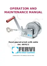 Fervi 0070/C Operation And Maintenance Manual preview