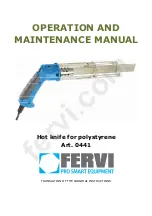 Preview for 1 page of Fervi 0441 Operation And Maintenance Manual