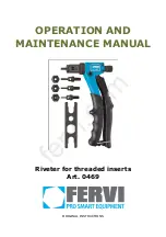 Fervi 0469 Operation And Maintenance Manual предпросмотр