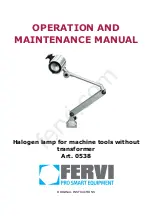 Preview for 1 page of Fervi 0538 Operation And Maintenance Manual