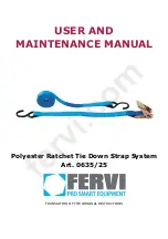 Предварительный просмотр 1 страницы Fervi 0635/25 User And Maintenance Manual