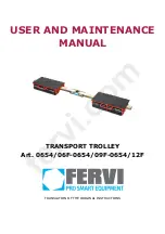 Preview for 1 page of Fervi 0654/06F User And Maintenance Manual