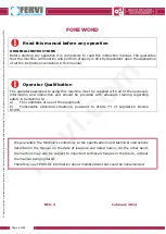 Preview for 2 page of Fervi 0657 Use And Maintenance Manual