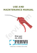 Preview for 1 page of Fervi 0725 User And Maintenance Manual