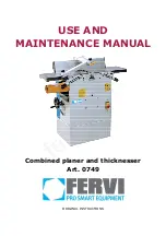 Preview for 1 page of Fervi 0749 Use And Maintenance Manual