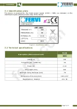 Предварительный просмотр 7 страницы Fervi 0891 Use & Maintenance Manual