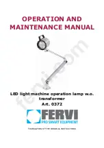 Preview for 1 page of Fervi 372 Operation And Maintenance Manual