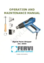 Предварительный просмотр 1 страницы Fervi 444 Operation And Maintenance Manual