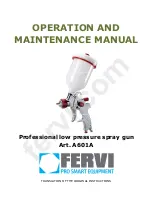 Preview for 1 page of Fervi A601A Operation And Maintenance Manual