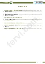 Preview for 3 page of Fervi A601A Operation And Maintenance Manual