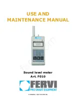 Fervi F010 Use And Maintenance Manual preview