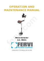 Предварительный просмотр 1 страницы Fervi MD01 Operation And Maintenance Manual