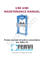 Fervi P001/75 Use And Maintenance Manual предпросмотр