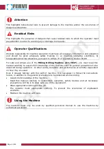 Preview for 6 page of Fervi t047/230v User And Maintenance Manual