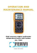 Preview for 1 page of Fervi T063 Operation And Maintenance Mannual