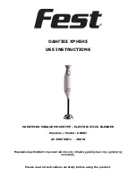 Предварительный просмотр 1 страницы FEST XB987 Instructions Manual