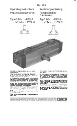 Festo Pneumatic DRQ- *** - PPV-A Series Operating Instructions Manual предпросмотр