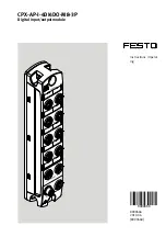 Preview for 1 page of Festo CPX-AP-I-4DI4DO-M8-3P Instructions And Operating Manual