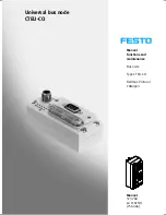 Festo CTEU-CO Manual, Functions And Maintenance preview